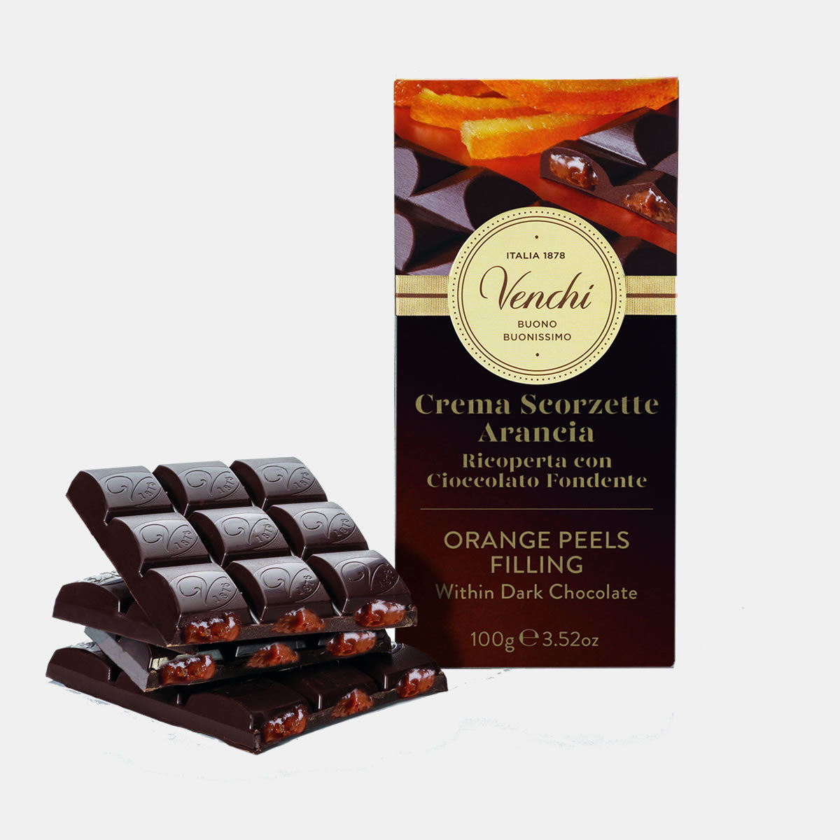 Orange Filled Dark Chocolate Bar