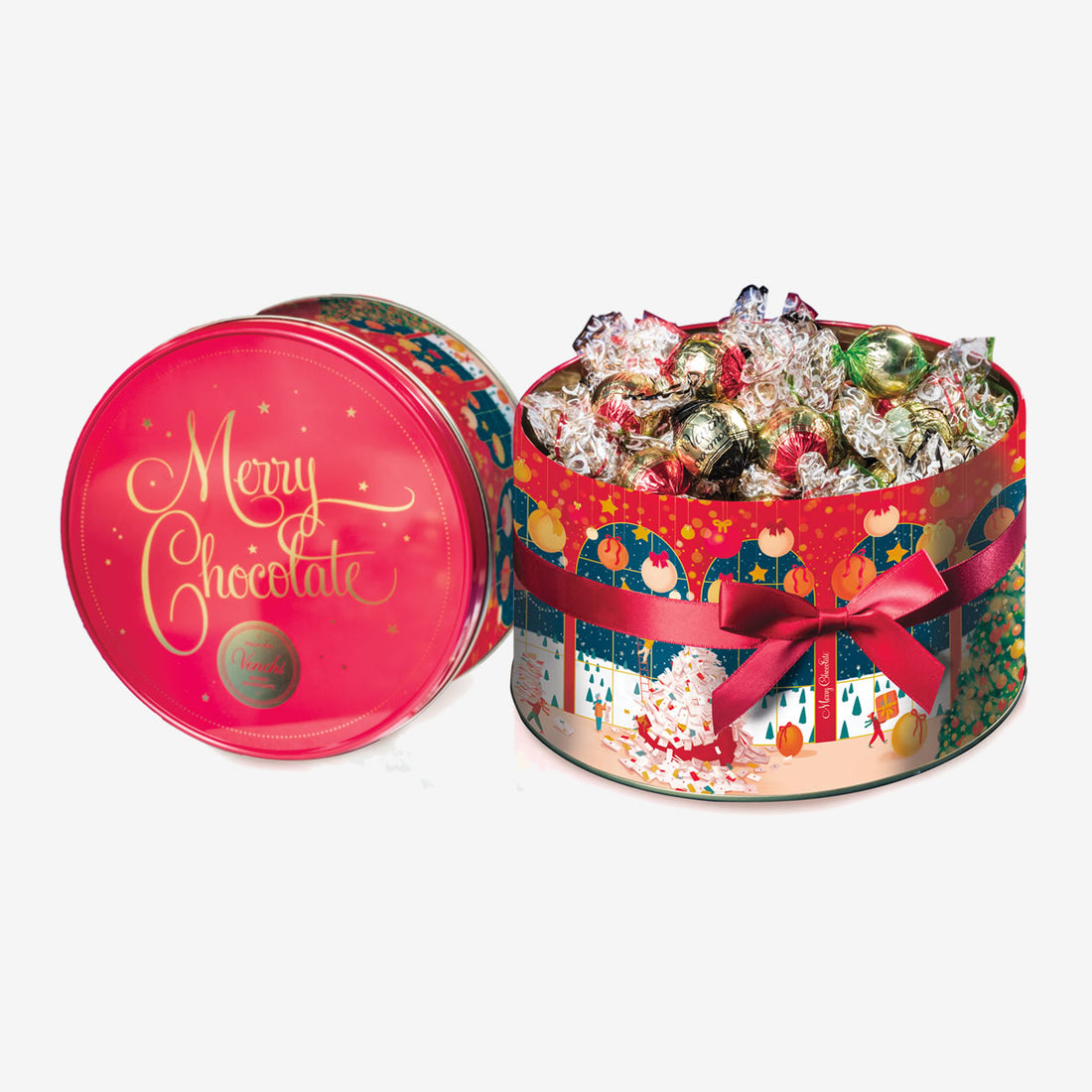 Venchi Merry Christmas metal hatbox